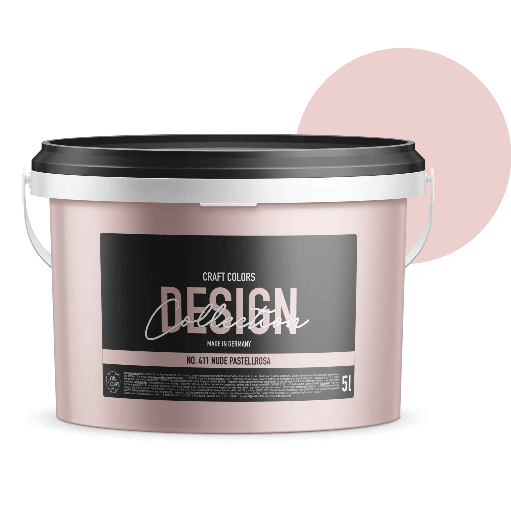 5L Wandfarbe edelmatt Nude Pastellrosa No. 411 Design Collection - Craft Colors