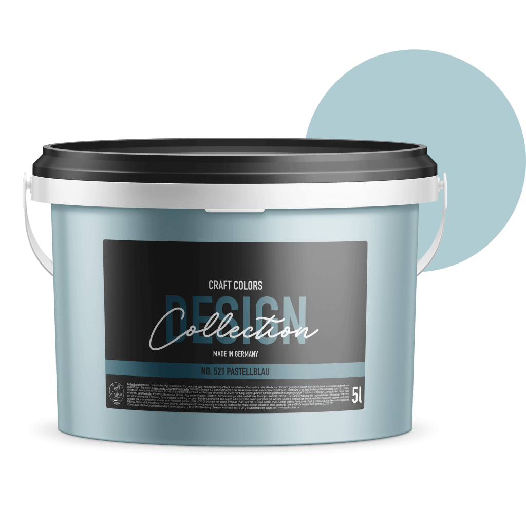 5L Wandfarbe edelmatt pastell blau No. 521 Design Collection - Craft Colors