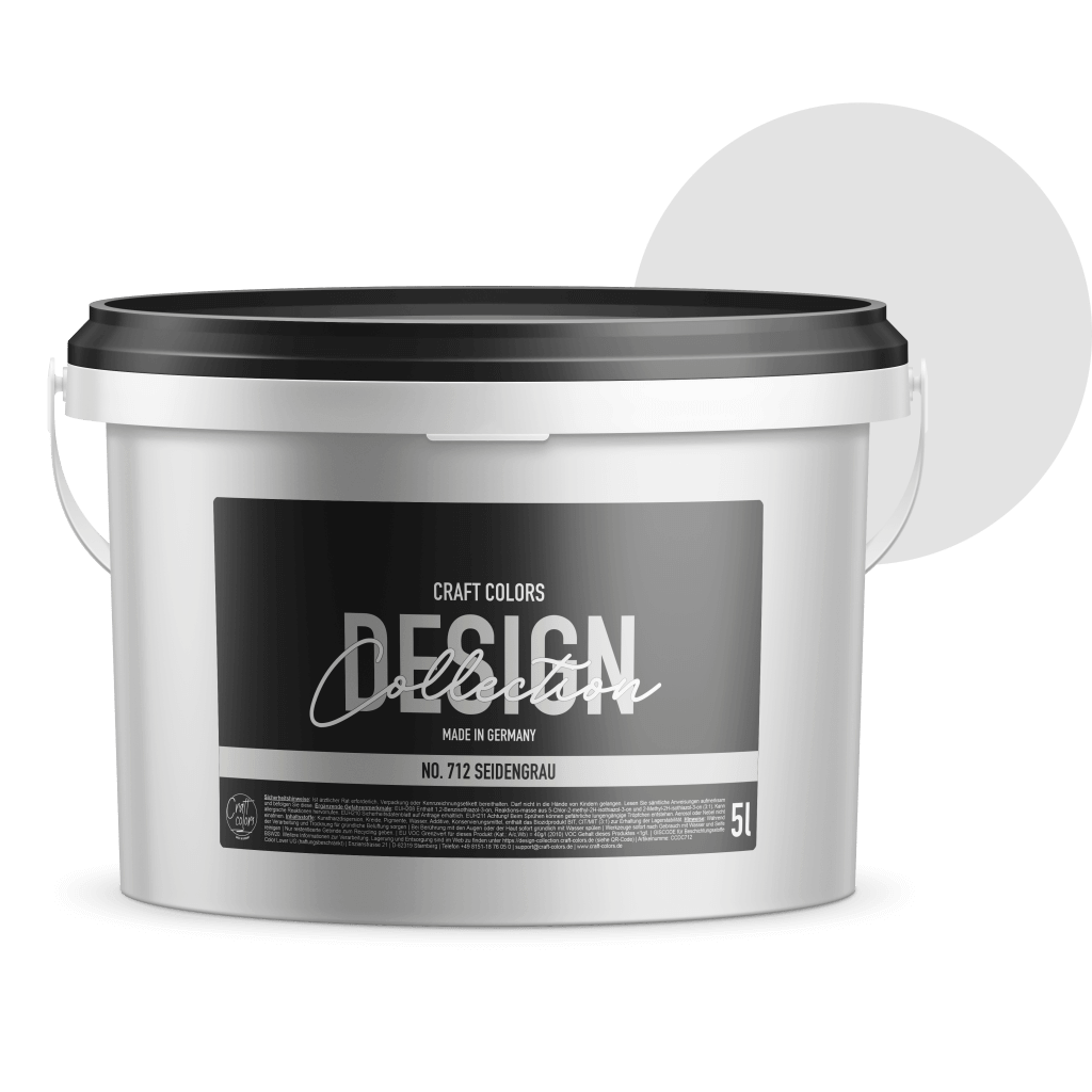 5L Wandfarbe edelmatt seiden grau No. 712 Design Collection - Craft Colors