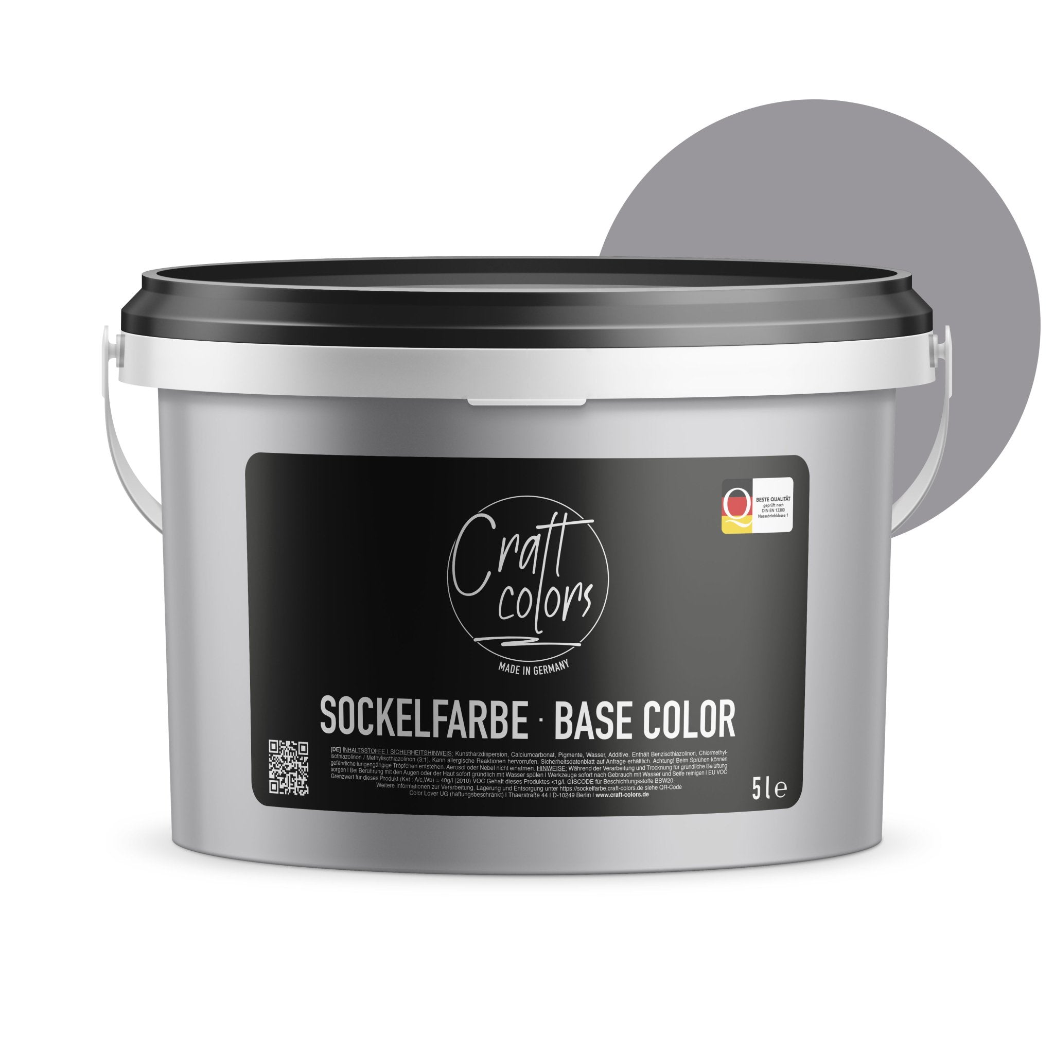 Sockelfarbe 5L | Steingrau - Craft Colors