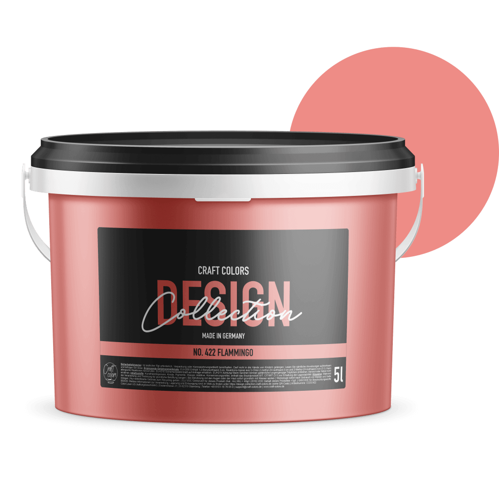 5L Wandfarbe edelmatt Flamingo No. 422 Design Collection - Craft Colors