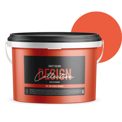 5L Wandfarbe edelmatt Kürbis Orange No. 280 Design Collection - Craft Colors