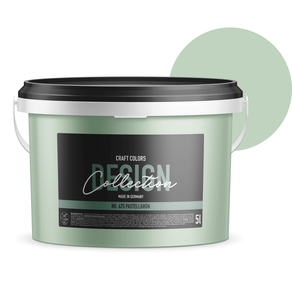 5L Wandfarbe edelmatt pastell mint grün No. 625 Design Collection - Craft Colors