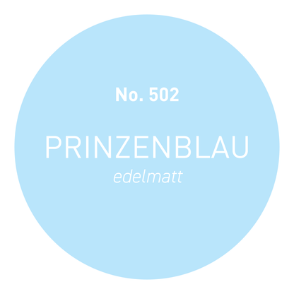 Wandfarbe Prinzenblau No. 502 in edelmatte Oberfläche, Teil der Craft colors Design Collection.