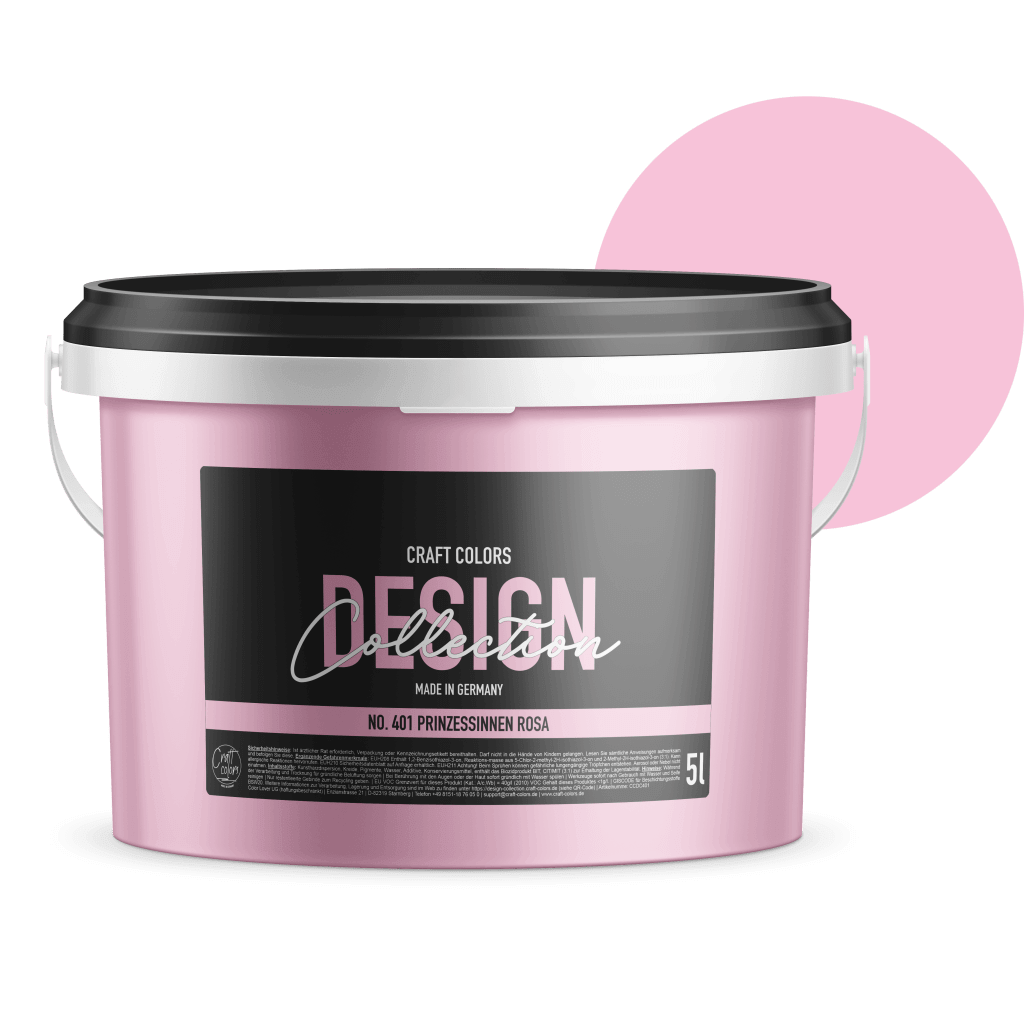 5L Wandfarbe edelmatt Prinzessinnen rosa No. 401 Design Collection - Craft Colors