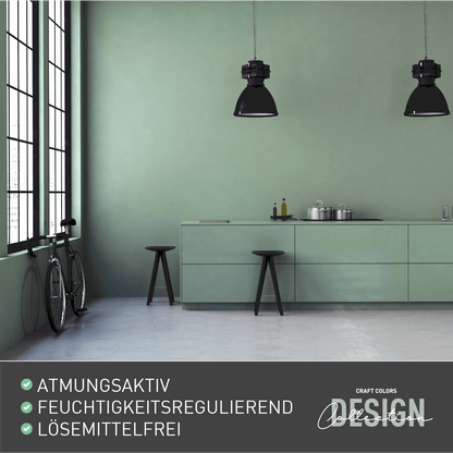Wandfarbe edelmatt Salbeigrün No. 640 Design Collection 5L - Craft Colors