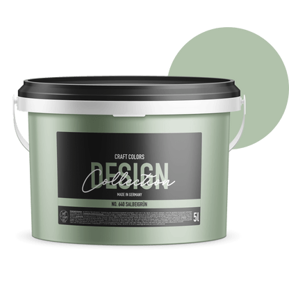 Wandfarbe edelmatt Salbeigrün No. 640 Design Collection 5L - Craft Colors
