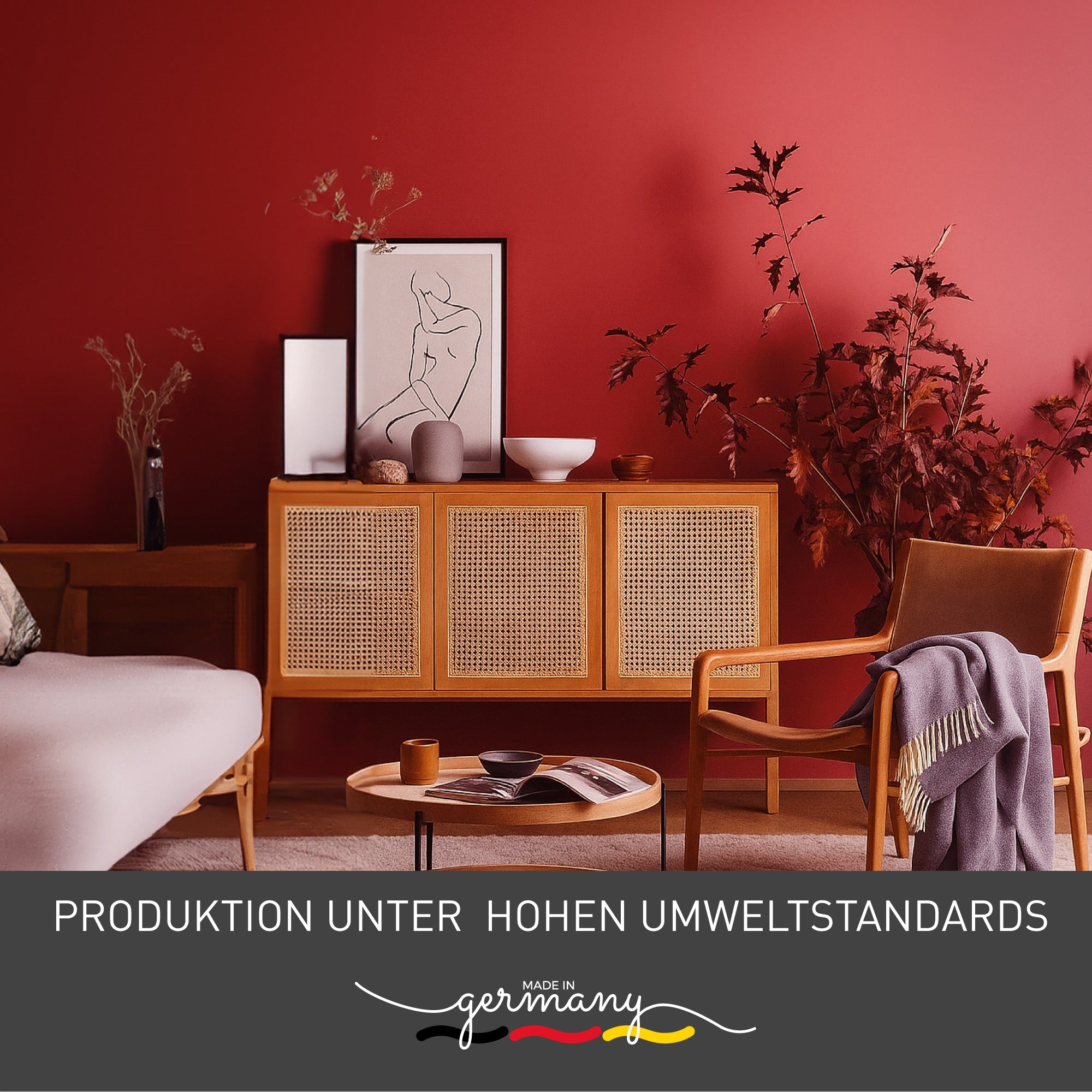 Wandfarbe edelmatt rot (Laubrot) No. 451 Design Collection 5L