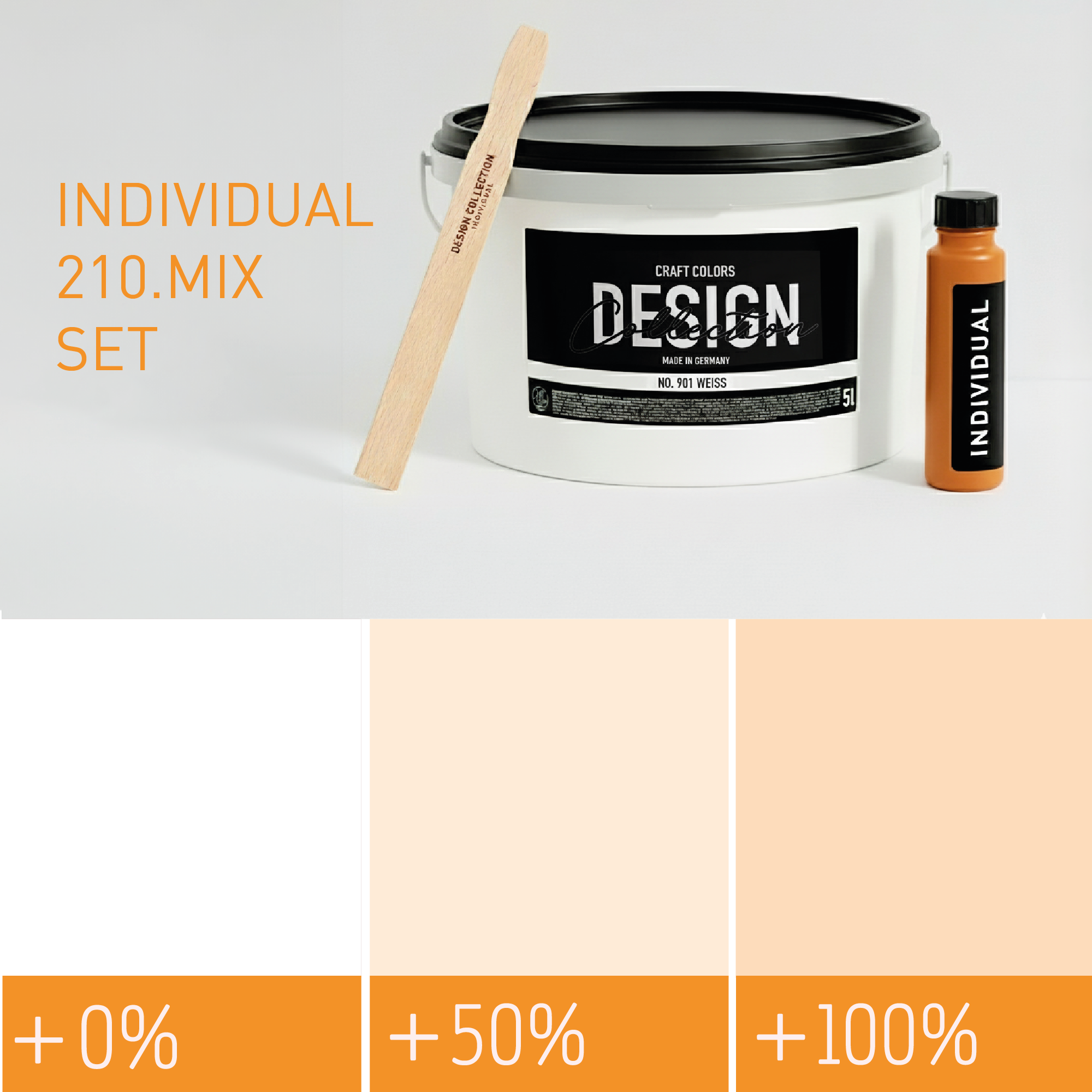 Wandfarbe helles Apricot No. 210.mix Individual ( 5,25 L) edelmatt