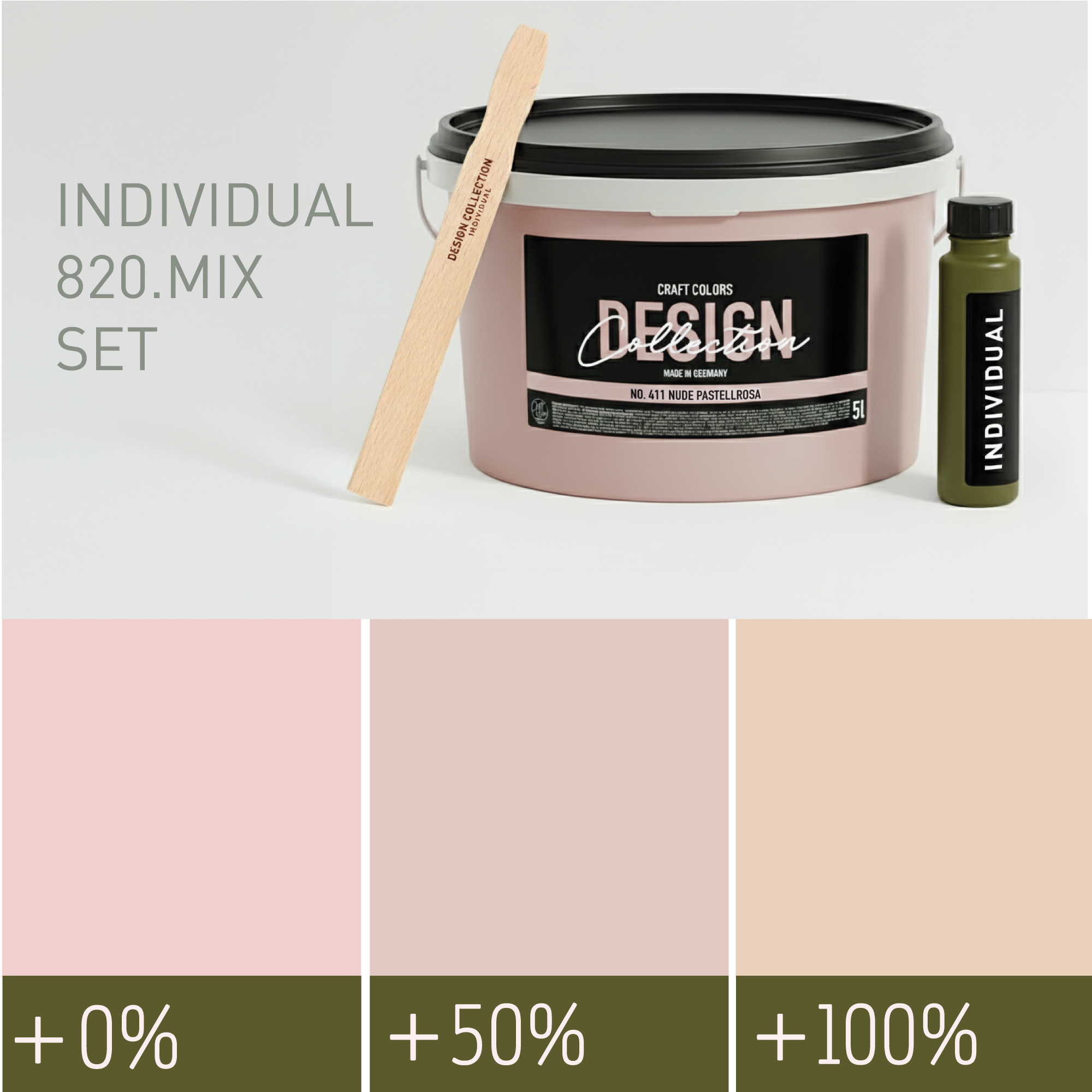 Wandfarbe helles Puder No. 820.mix Individual ( 5,25 L) edelmatt