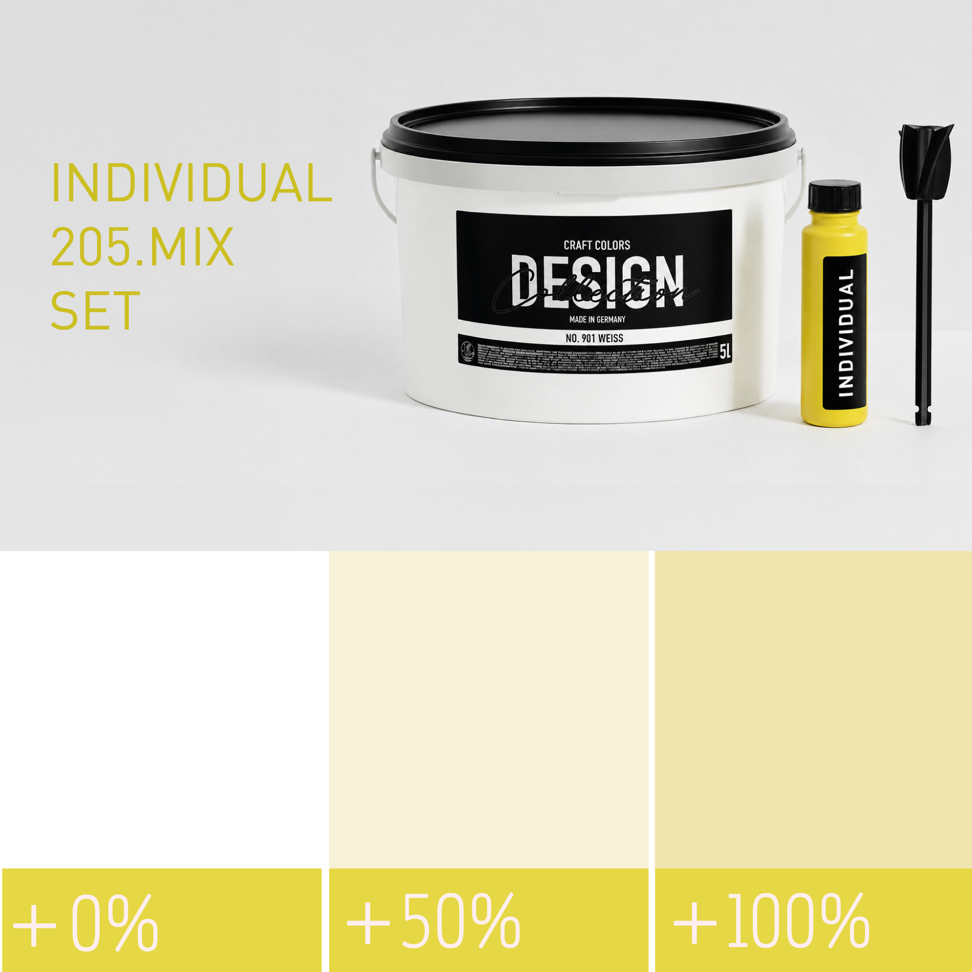 Wandfarbe Pastell Butter Lemon-Yellow No. 205.mix Individual ( 5,25 L) edelmatt