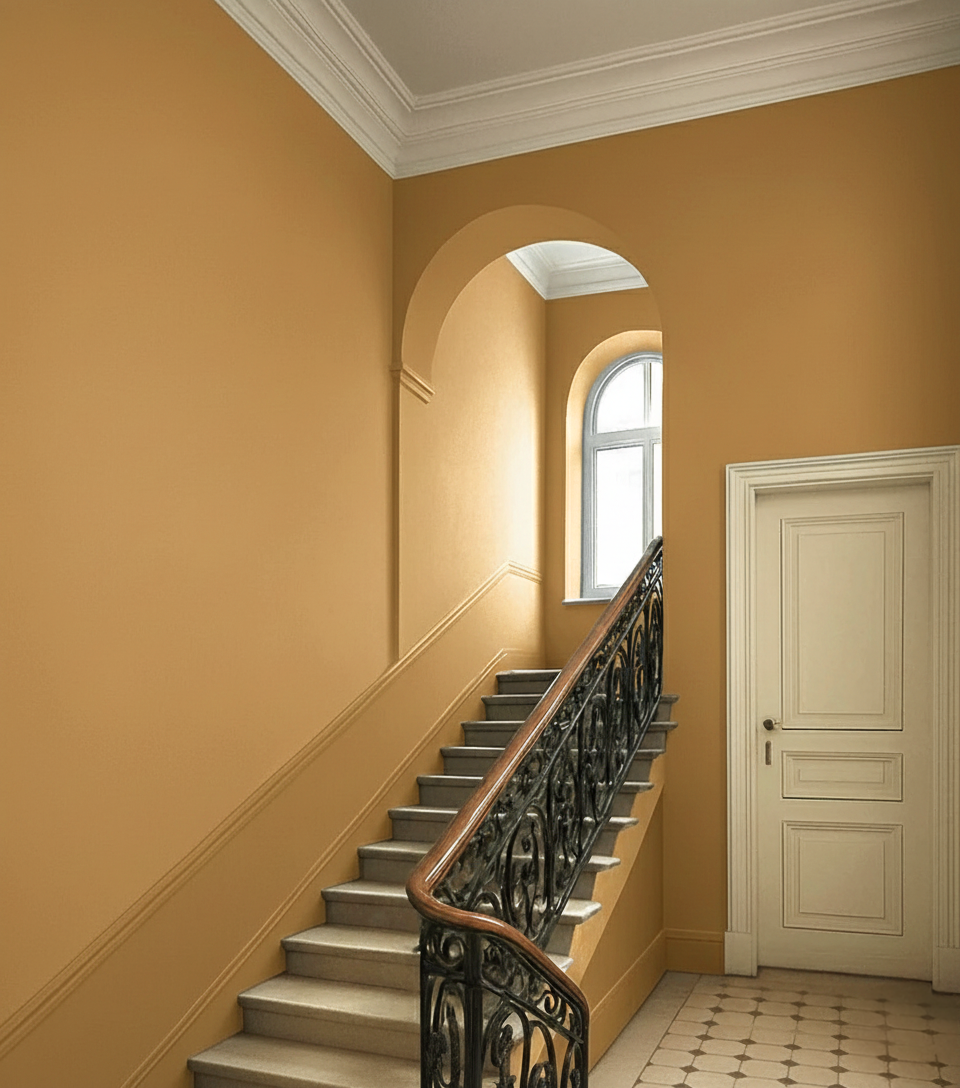 Wandfarbe Sandstein Gelb matt No. 959 Strong+ ( 5L ) Nassabriebklasse 1