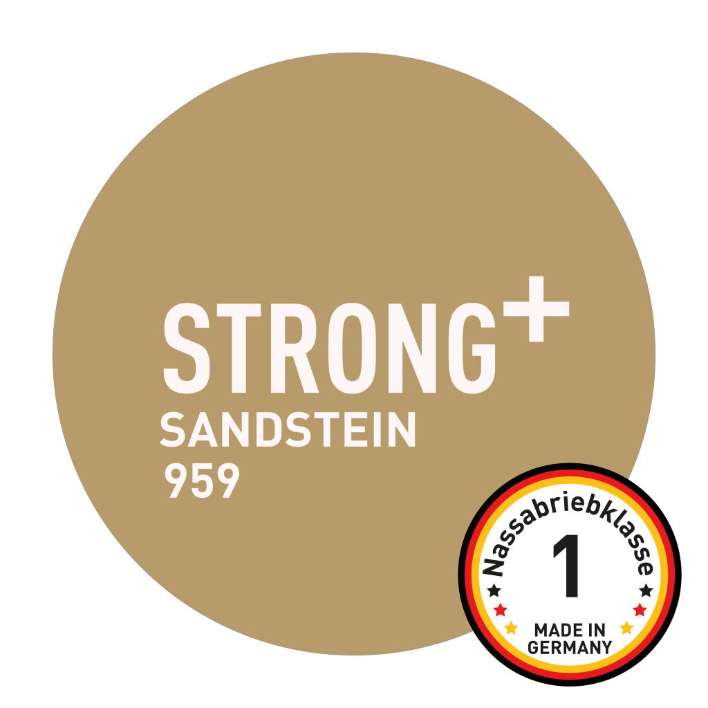 Wandfarbe Strong+ Sandstein gelb No. 959, 5 l für stark beanspruchte Flächen wie Treppenhäusern - Craft Colors